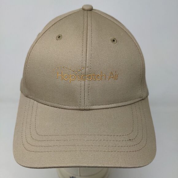 Lands' End Men's Strapback Hat Tan Size OS Embroidered Hopscotch Air Logo - Picture 3 of 11